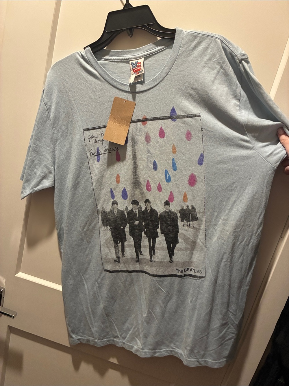 Junk Food The Beatles Graphic Tee - Light Blue Men’s Shirt L NWT